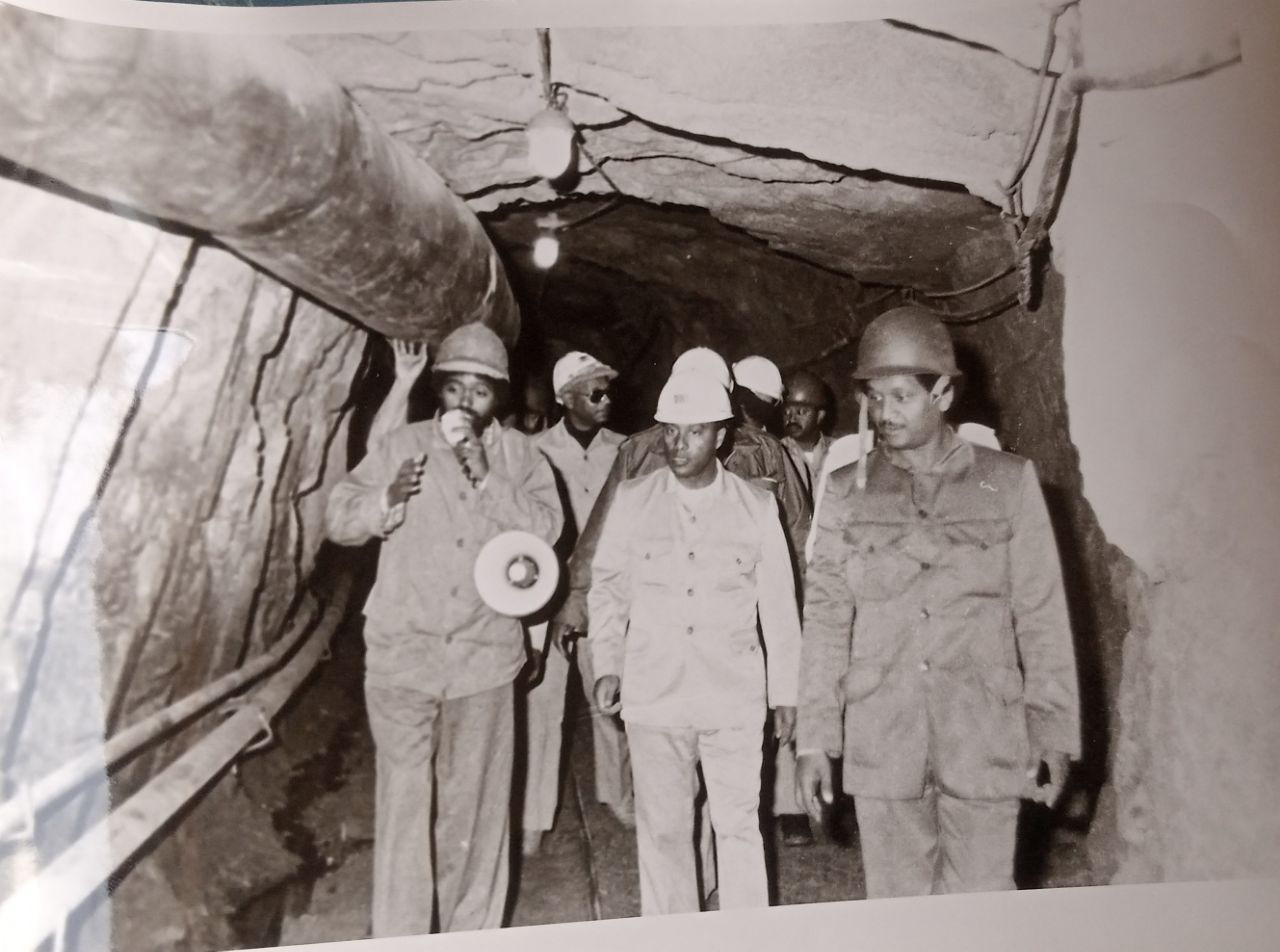Historical photo of mining operations
